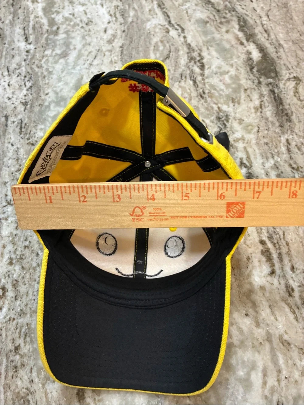 Nintendo Yellow Pikachu Character Cap with Black Ear Tips and Red Cheeks